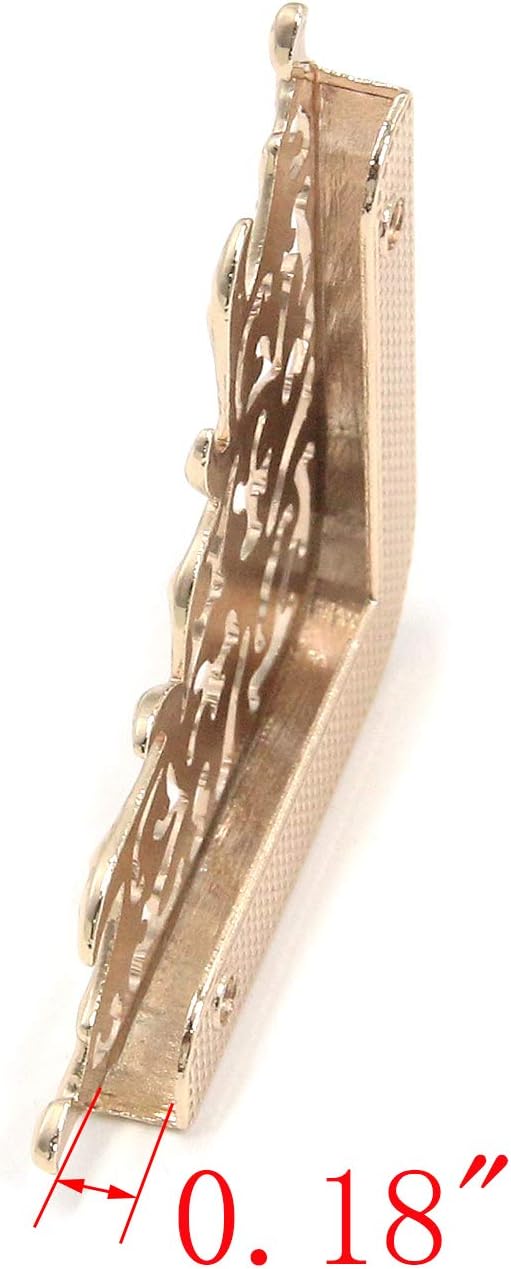 61huS0lpFRL. AC SL1500 MY MIRONEY Gold Metal Bags Handbags Clip Edges Hollow Corner Protector Edge Safety Guard Fixed Decorative Buckle DIY Hardware Storage Bag and Accessories Pack of 8 Edu Expertise Hub Hardware & DIY