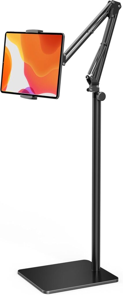 61qipsMFvL. AC SL1500 Tablet Floor Stand with 4.2LB Base,Overhead Bed Phone Stand Angle Height Adjustable Tablet Holder Bed,Phone Stand for iPad/iPhoneX/iPad Pro Air Mini, Samsung Tab,E-Readers… Edu Expertise Hub Tablets & E-Readers