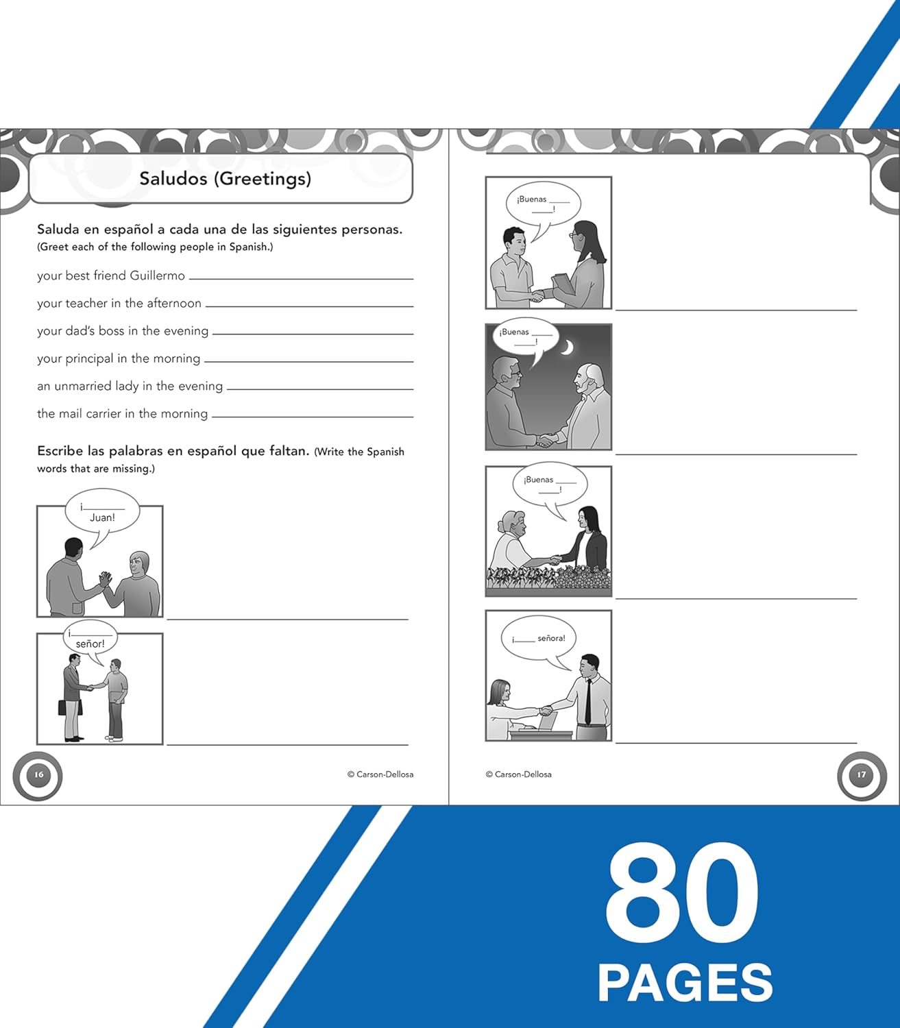 711kHdZME5L. SL1500 Carson Dellosa Skill Builders Spanish I Workbook—Grades 6-8 Reproducible Spanish Workbook With Spanish Vocabulary, Common Words and Phrases for Conversational Skills (80 pgs) Edu Expertise Hub Skills