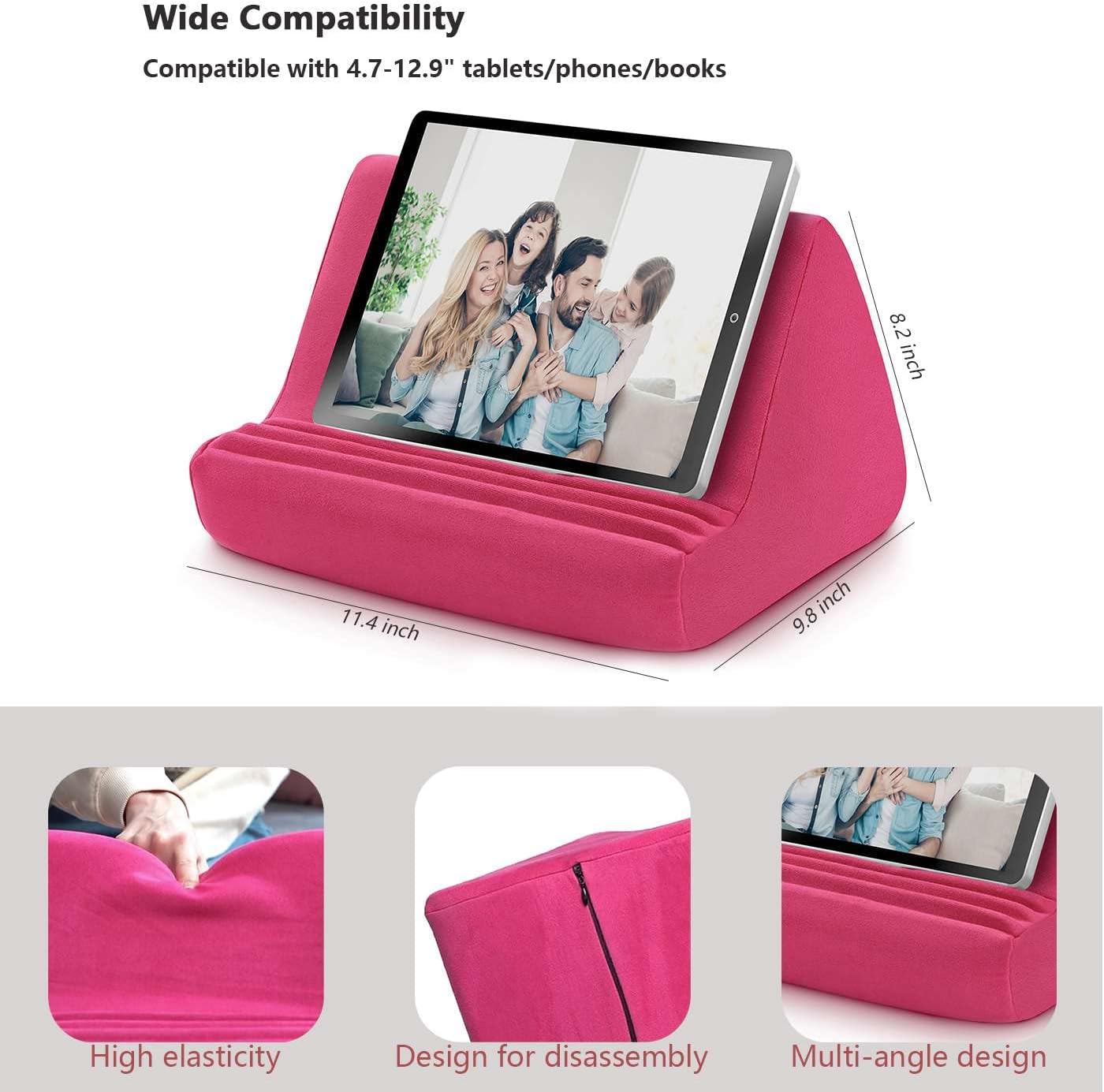 71C04hgchjL. AC SL1400 Macl Tablet Pillow Stand, Multi-Angle Adjustable Viewing, Soft Padded Tablet Holder for Lap, Bed, Desk, Compatible with All Tablets, E-Readers, and Smartphones Edu Expertise Hub Tablets & E-Readers