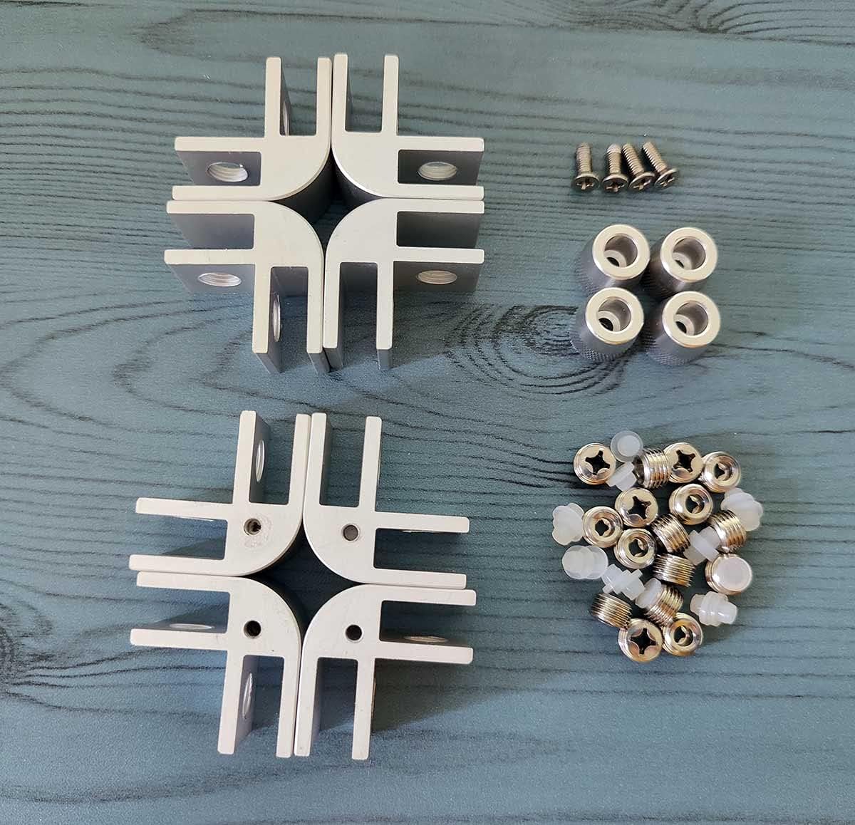 71WyfqLptjL. AC SL1200 DIY Glass Flame Wind Guard Kit, 8pcs Flame Wind Fire Pit Flame Guard Parts Glass Corner Hardware Connector for Thickness 5/16 inch Glass Aluminum Alloy Non-Slip Bases for Square Glass Wind Guard Edu Expertise Hub Hardware & DIY