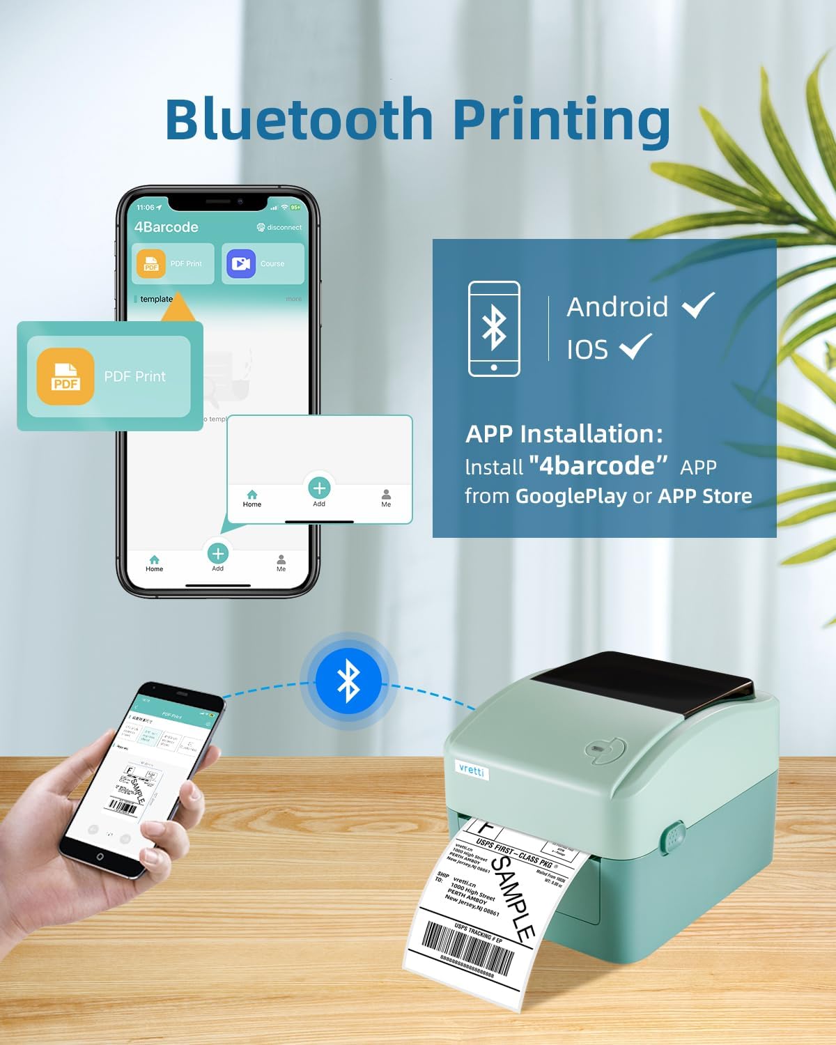 71j7tWIgKYL. AC SL1500 vretti Bluetooth Thermal Shipping Label Printer Wireless 4x6 Label Printer, 420B Compatible with Ebay, Amazon, Shopify, Etsy, USPS，Android, iPhone Edu Expertise Hub eBay