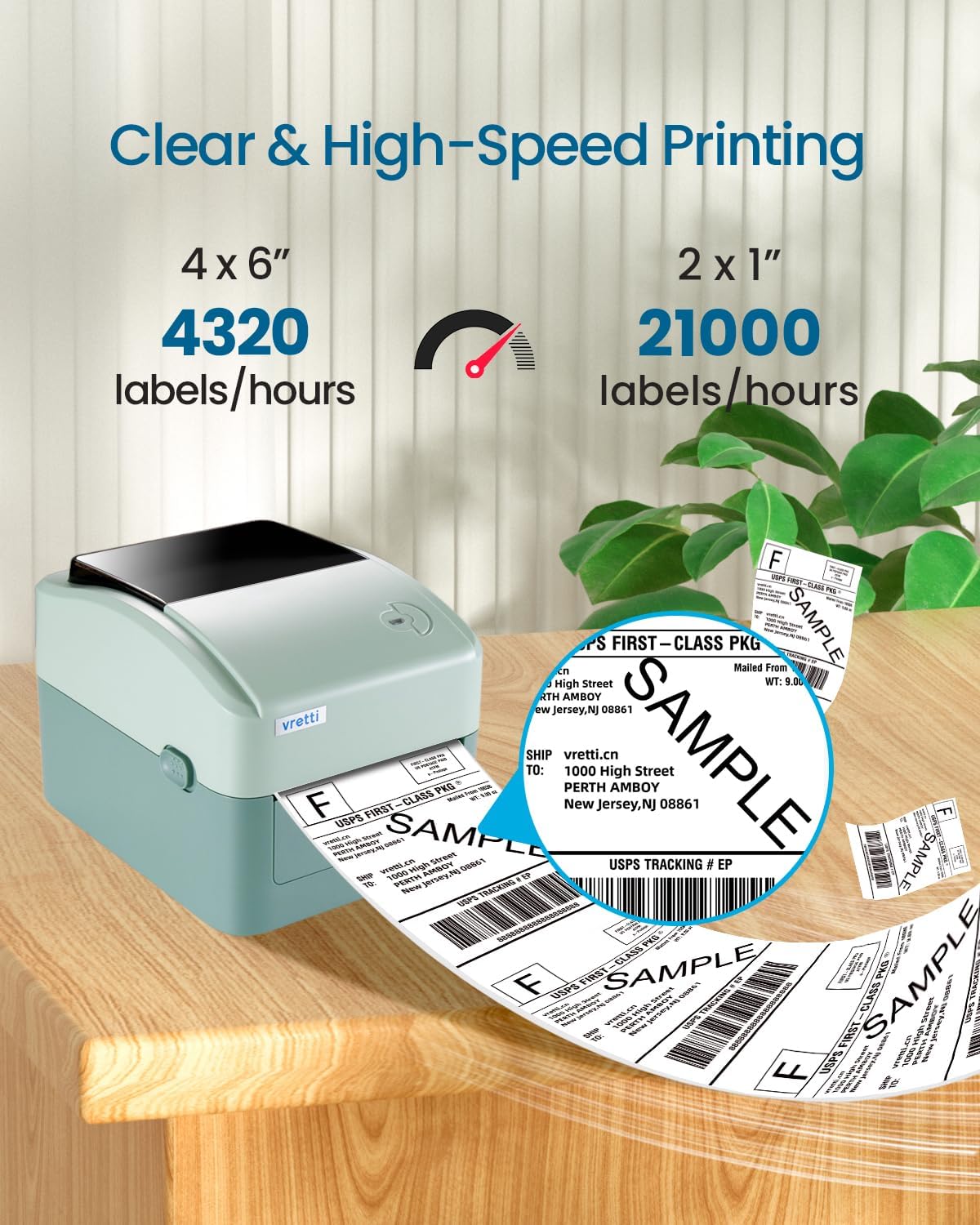 71pMaG3cVbL. AC SL1500 vretti Bluetooth Thermal Shipping Label Printer Wireless 4x6 Label Printer, 420B Compatible with Ebay, Amazon, Shopify, Etsy, USPS，Android, iPhone Edu Expertise Hub eBay