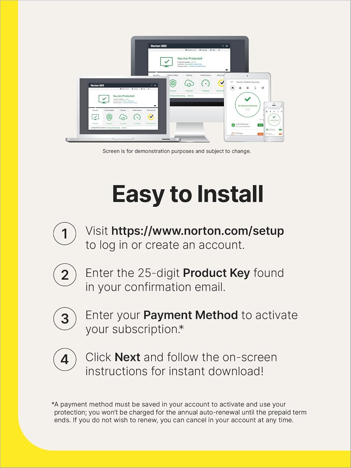 Norton 360 Standard, Antivirus software for 1 Device with Auto-Renewal – Includes Advanced AI Scam Protection, VPN, Dark Web Monitoring & PC Cloud Backup [Key Card] Edu Expertise Hub Software