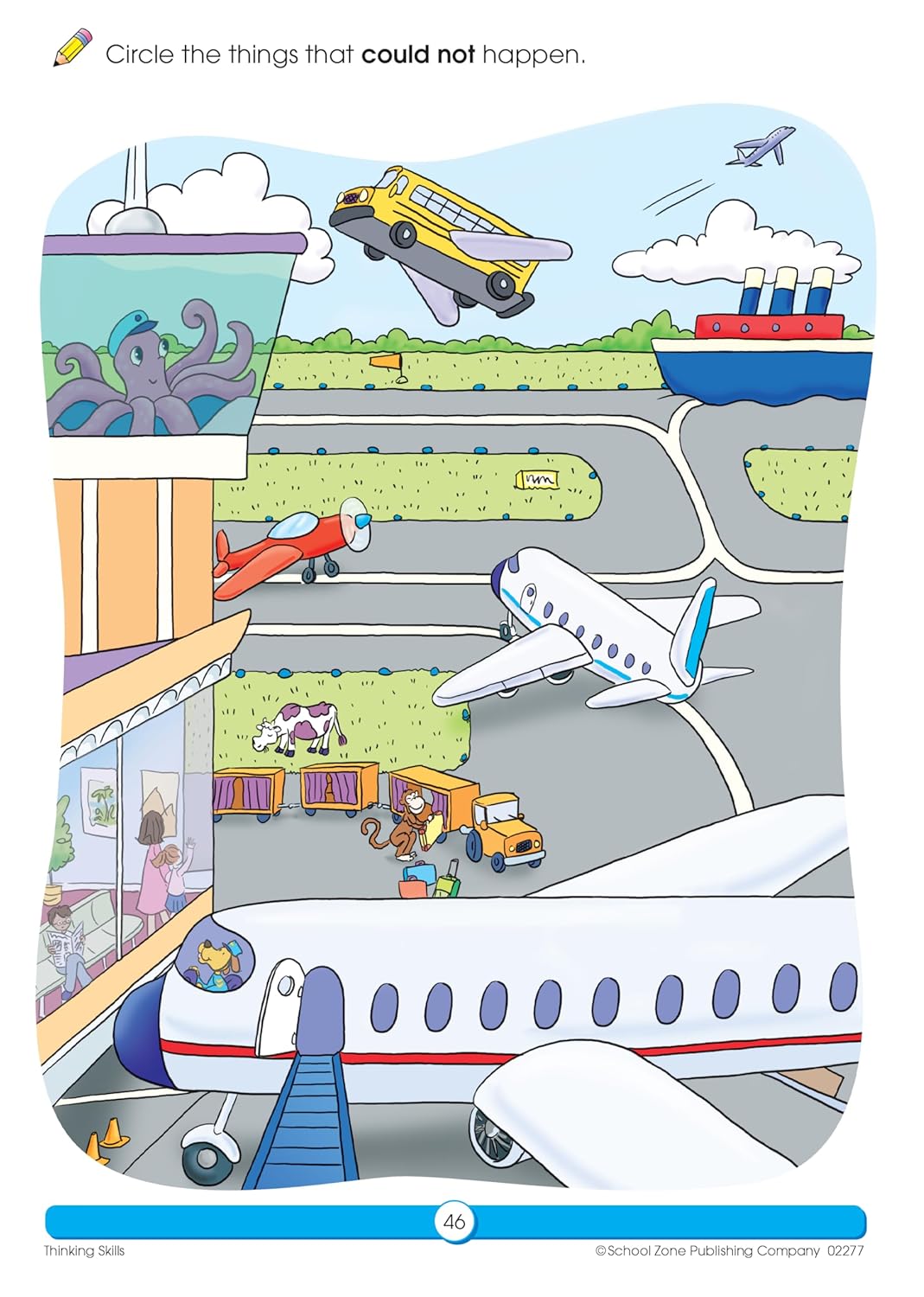 81 9VajyviL. SL1500 School Zone Thinking Skills Workbook: 64 Pages, Preschool, Kindergarten, Problem-Solving, Logic & Reasoning Puzzles, Ages 3 to 5 (Get Ready! Book Series) Edu Expertise Hub Skills