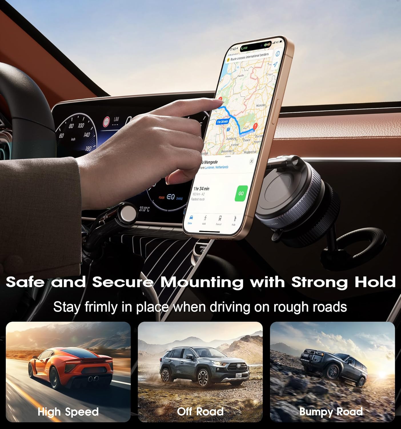81 ldkg52TL. AC SL1500 2026 Upgraded Vacuum Magnetic Car Phone Holder 360° Reinforced 96LBS Ultra Suction Cup Phone Mount for MagSafe Cell Phone Holders for Your Car/Gym/Mirror Mount for iPhone & Android Edu Expertise Hub Mobile phones