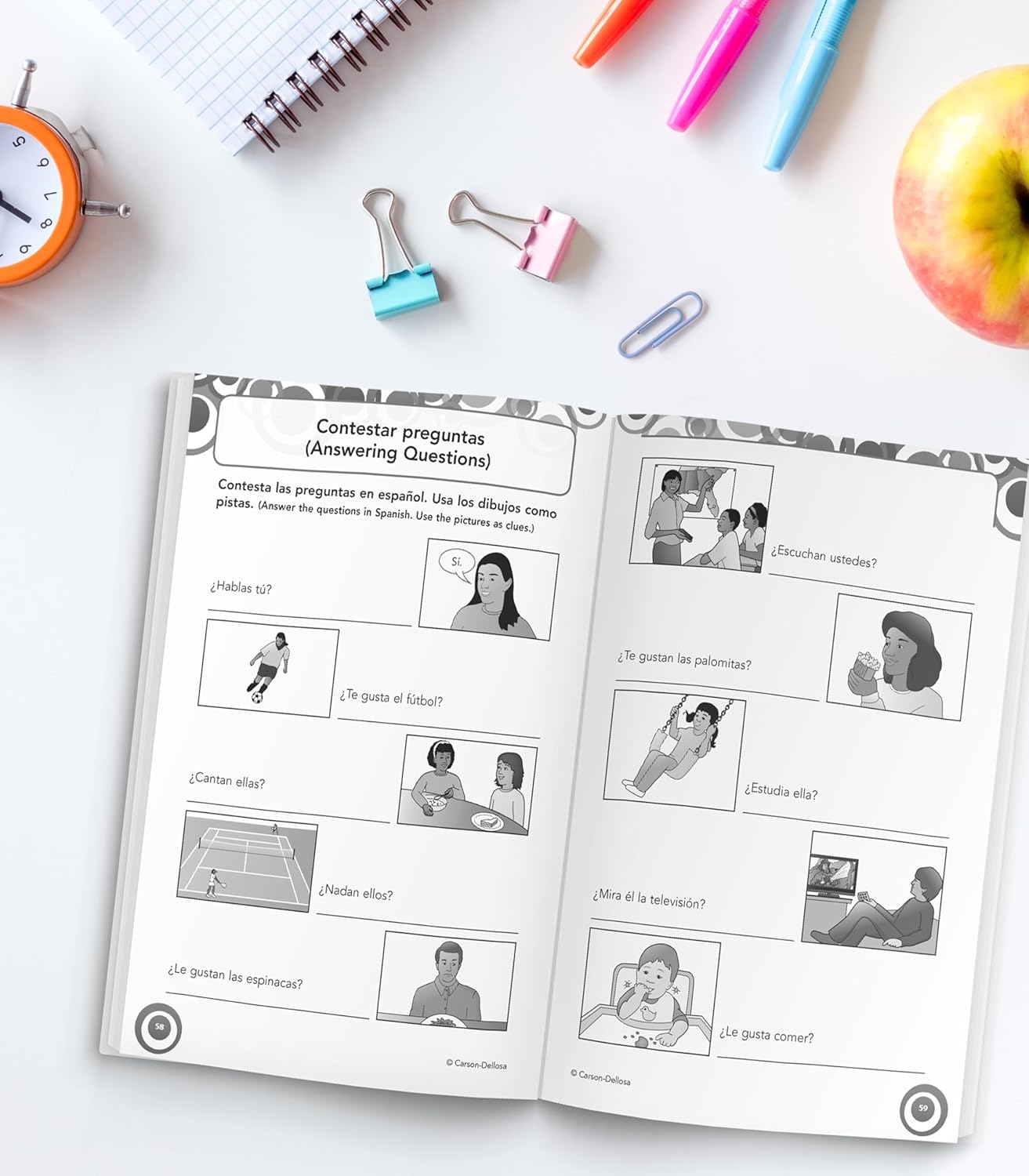 81kwCetf 2L. SL1500 Carson Dellosa Skill Builders Spanish I Workbook—Grades 6-8 Reproducible Spanish Workbook With Spanish Vocabulary, Common Words and Phrases for Conversational Skills (80 pgs) Edu Expertise Hub Skills