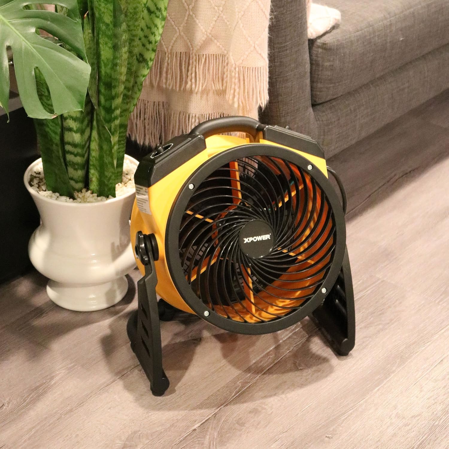 91vVo7jTQcL. AC SL1500 XPOWER FC-100 Heavy Duty Industrial High Velocity Whole Room Air Mover Air Circulator Utility Floor Fan, Variable Speed, Timer, 11 inch, 1100CFM Edu Expertise Hub Industries