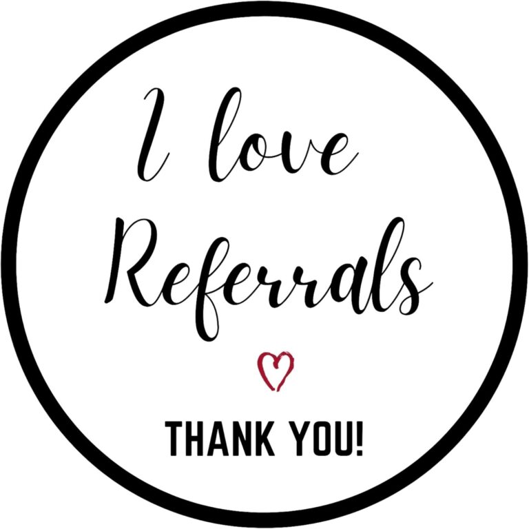 1757837998 71AgifkN50L. AC SL1500 Mobiusea Creation I Love Referrals Stickers Roll | Thank You | 1.5 inch | Waterproof | 500 Labels for Real Estate Agent Supplies, Realtor Supplies, Salon, Small Business Mailer Seal Stickers Edu Expertise Hub Real Estate