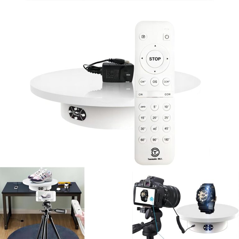 1758270337 71wFMGYYN2L. AC SL1500 Electric Photography Turntable,Rotating Display Stand,Spining Display Stand,11.8inch/30cm Diameter,33lb/15kg Loading, White Edu Expertise Hub Digital Audio Video & Photography
