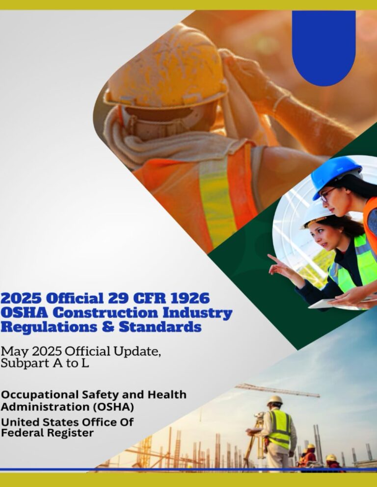 1758883906 61bXmNPQ51L. SL1293 2025 Official 29 CFR 1926 OSHA Construction Industry Regulations & Standards: May 2025 Official Update, Subpart A to L Edu Expertise Hub Industries