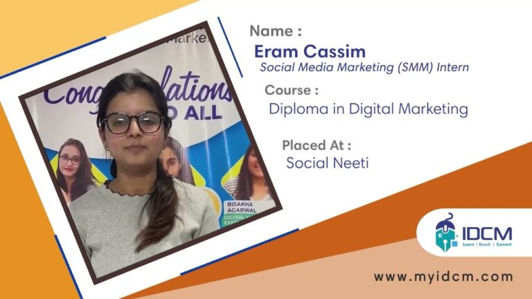 1758986912 maxresdefault Here's how the Diploma in Digital Marketing Kickstarted Eram Cassim's Career | IDCM Edu Expertise Hub digital marketing career
