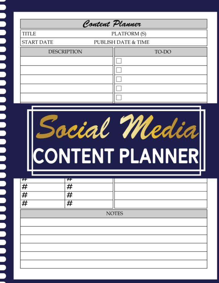 1758993065 61eTtCz8rCL. SL1293 Social Media Content Planner: Organize, Schedule & Track Your Posts Efficiently | For Marketing Managers and Content Creators. Edu Expertise Hub Social Media Marketing