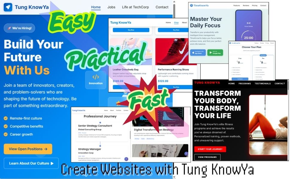 Create Websites with Tung KnowYa
