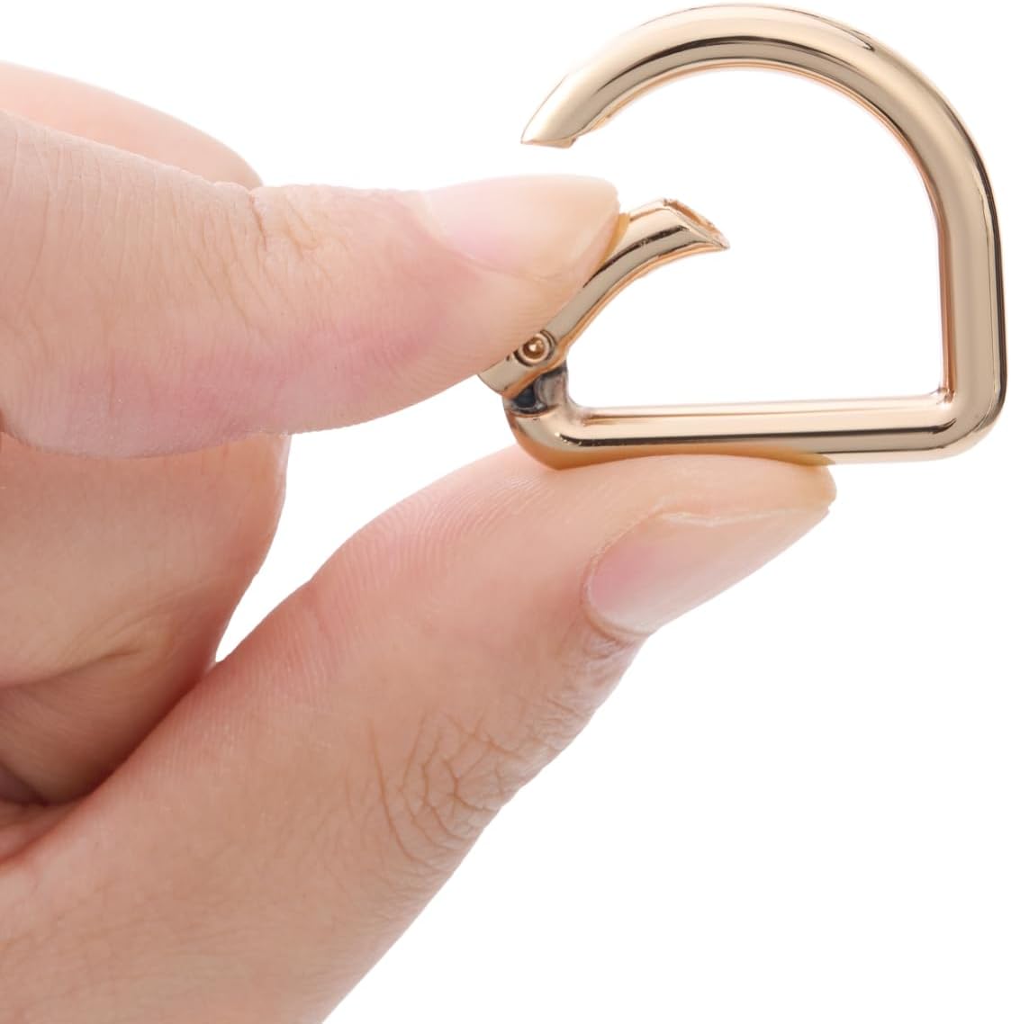 10pcs Metal D Ring Spring Key Hooks Keyring Clip for Keychain Buckle, Backpacks Handbag Purse Hardware, DIY Crafts Edu Expertise Hub Hardware & DIY