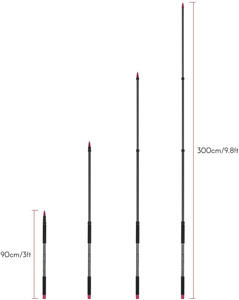 51slKzDWPaL. AC SL1000 Andoer MK-3000 9.8ft Lightweight Carbon Fiber Mic Microphone Boom Holder Arm Pole Extension Mount Stand for Canon Nikon Sony DSLR Camera Camcorder Photography Sound Recording Interview Filming Edu Expertise Hub Digital Audio Video & Photography