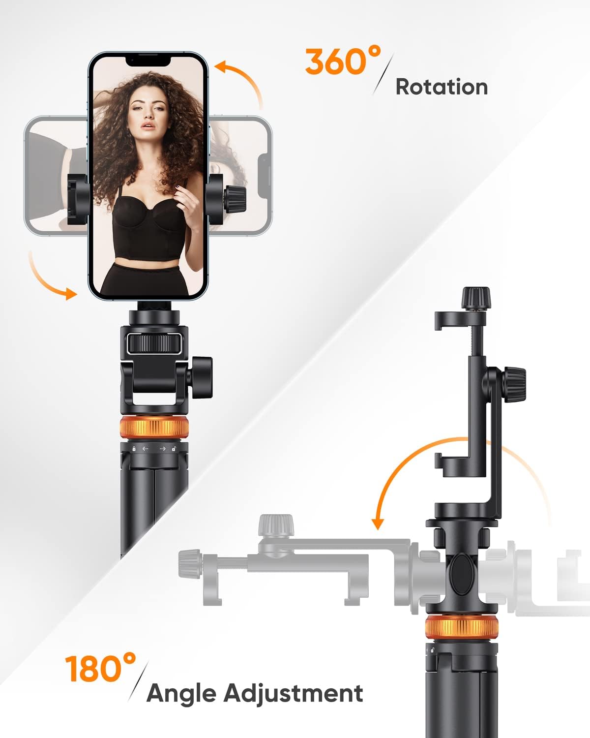 610vbD6zL+L. AC SL1500 EUCOS 62" Phone Tripod, Tripod for iPhone & Selfie Stick Tripod with Remote, Extendable Phone Tripod Stand & Travel Tripod, Solidest Cell Phone Tripod Compatible with iPhone/Android Edu Expertise Hub Mobile phones