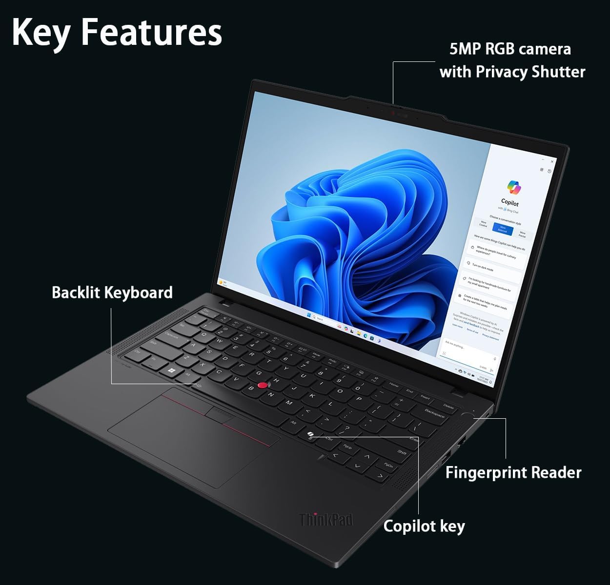 61VkuB5ycmL. AC SL1250 Lenovo ThinkPad T14 Gen 5 Business Laptop (14" FHD+, Intel Ultra 7 155U (>i7-13700H), 32GB DDR5 RAM, 1TB SSD), Fingerprint, Backlit, 5MP Webcam, Ethernet, Wi-Fi 6E, Win 11 Pro, 2025 AI PC, Black Edu Expertise Hub Web Development & Design laptops desktops