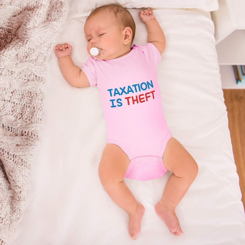 Cute Rascals Baby Bodysuit Taxation Is Theft Boy & Girl Baby Clothes Funny Cotton Navy Design Only 6 Months Edu Expertise Hub Taxation