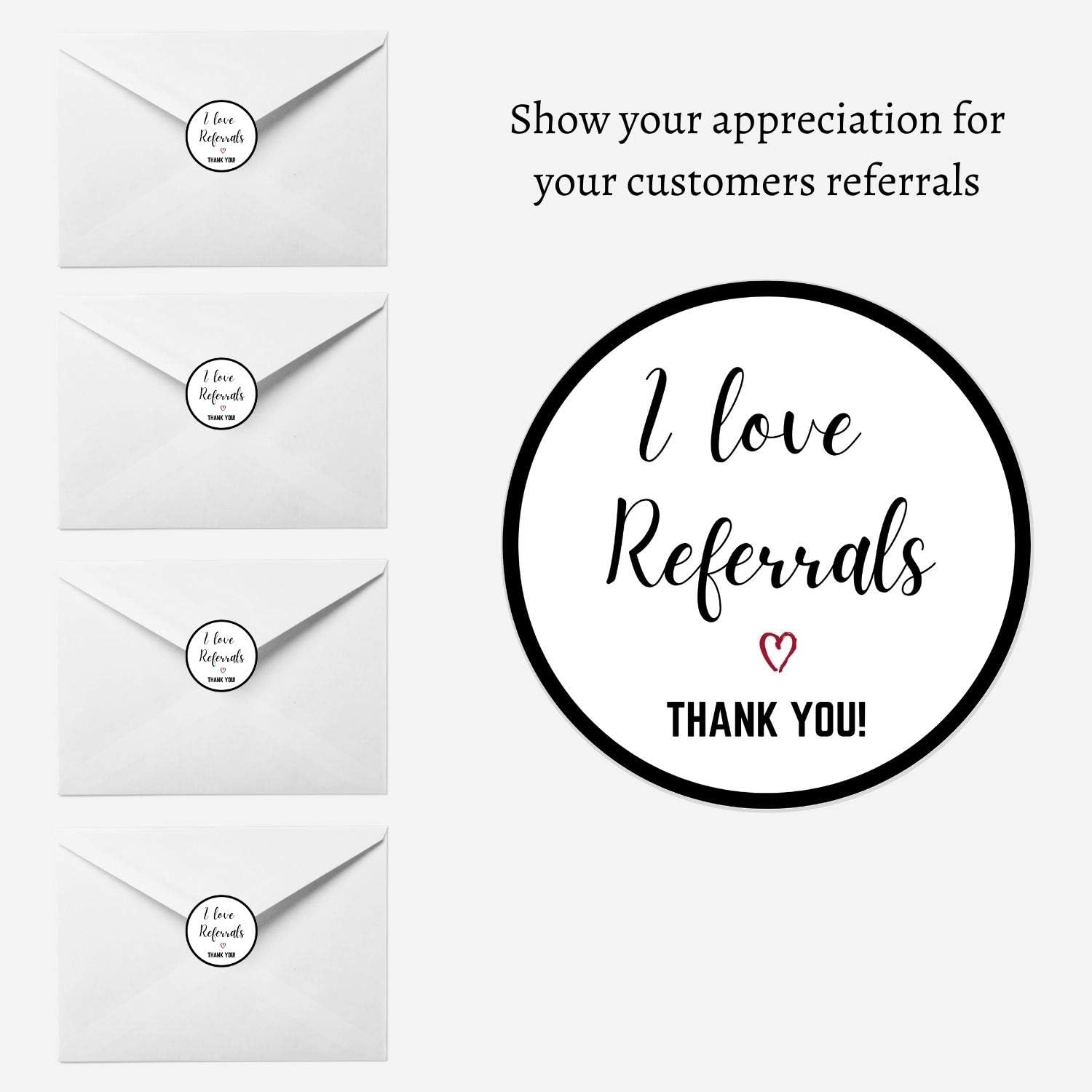 61nfBS6YQfL. AC SL1500 Mobiusea Creation I Love Referrals Stickers Roll | Thank You | 1.5 inch | Waterproof | 500 Labels for Real Estate Agent Supplies, Realtor Supplies, Salon, Small Business Mailer Seal Stickers Edu Expertise Hub Real Estate