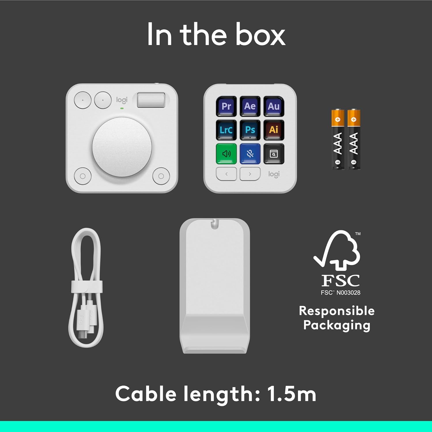 61wIM5 MptL. AC SL1500 Logitech MX Creative Console, 9 Customizable LCD Keys, Stream Deck Accessories, Control Dial for Graphic Design, Adobe, Zoom, Spotify - Pale Grey, 3-Month Adobe Creative Cloud Membership Edu Expertise Hub Graphics & Design