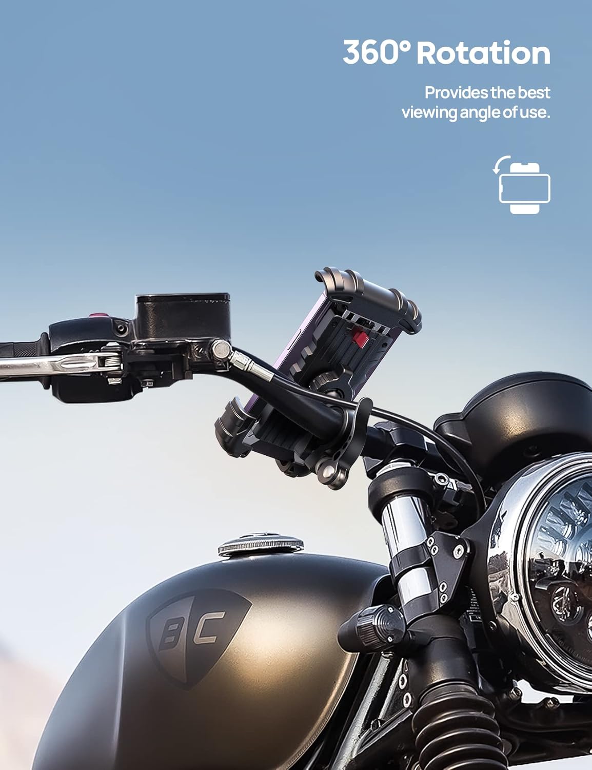 Lamicall Bike Phone Holder, Motorcycle Mount - Motorcycle Phone Holder, Handlebar Cell Phone Clamp, Scooter Phone Clip for iPhone 16 Pro Max/Plus, 15 Pro Max, S10, S20, More 4.7" to 6.8" Smartphones Edu Expertise Hub Mobile phones
