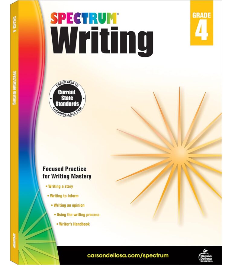 71BXEgdw3L. SL1500 Spectrum Grade 4 Writing Workbooks, Ages 9 to 10, Creative Writing, Story Writing, Opinion, and Informative Writing Practice, 4th Grade Writing Book for Kids Edu Expertise Hub Skills