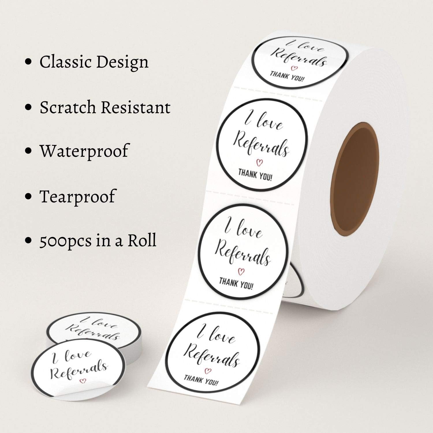 71DIb 0LnqL. AC SL1500 Mobiusea Creation I Love Referrals Stickers Roll | Thank You | 1.5 inch | Waterproof | 500 Labels for Real Estate Agent Supplies, Realtor Supplies, Salon, Small Business Mailer Seal Stickers Edu Expertise Hub Real Estate