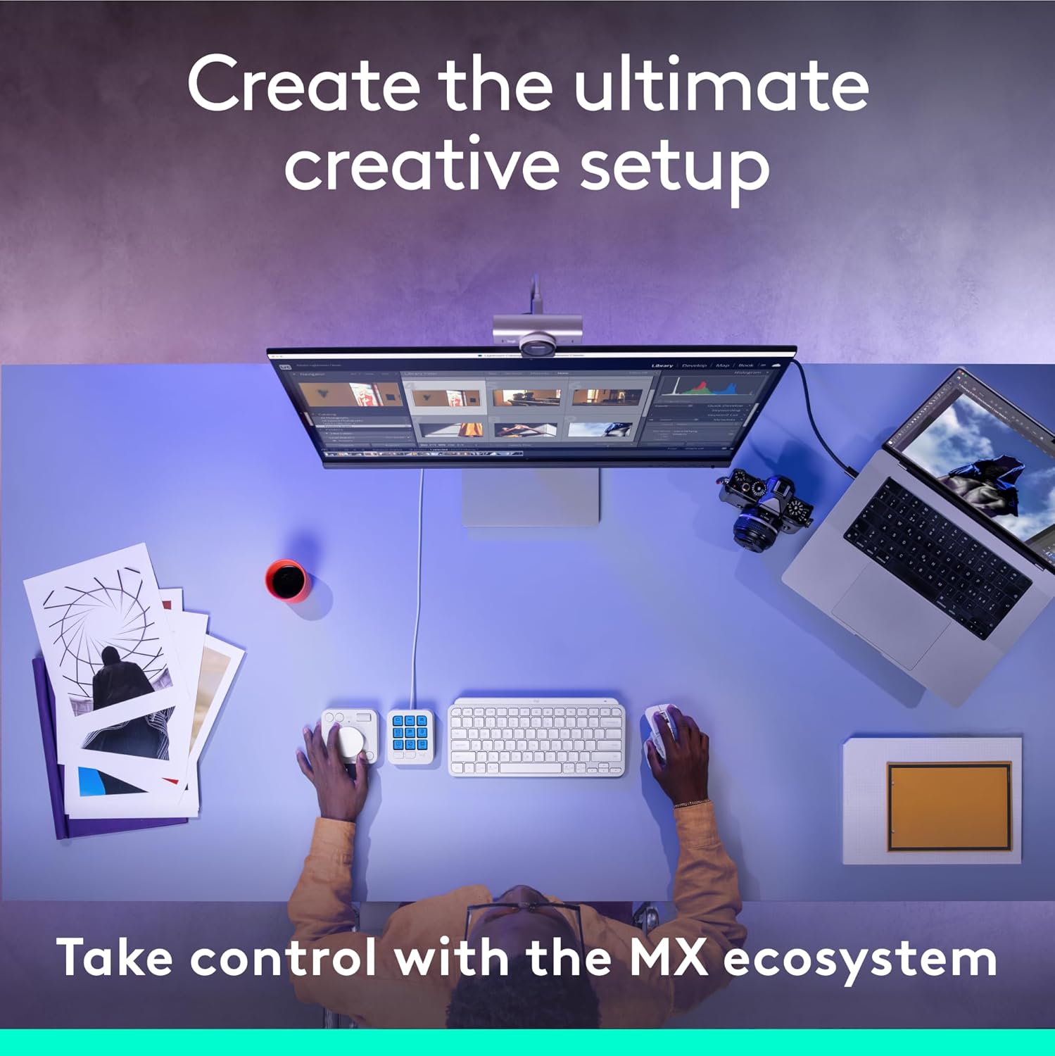 71siFT7YzsL. AC SL1500 Logitech MX Creative Console, 9 Customizable LCD Keys, Stream Deck Accessories, Control Dial for Graphic Design, Adobe, Zoom, Spotify - Pale Grey, 3-Month Adobe Creative Cloud Membership Edu Expertise Hub Graphics & Design
