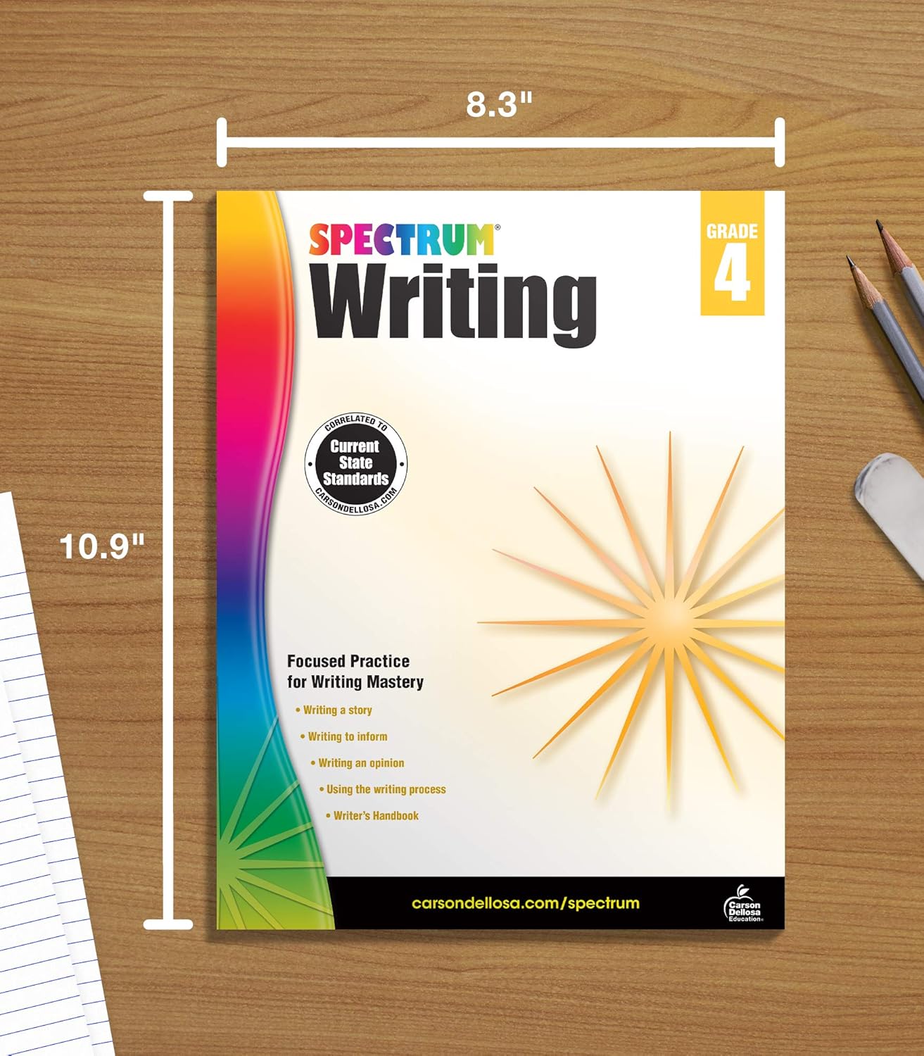 81uUJB1gWdL. SL1500 Spectrum Grade 4 Writing Workbooks, Ages 9 to 10, Creative Writing, Story Writing, Opinion, and Informative Writing Practice, 4th Grade Writing Book for Kids Edu Expertise Hub Skills