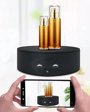 06dd5606 be89 4a87 8705 c26a56e44061. CR245,0,479,600 PT0 SX362 V1 Qinmay 360 Degree Electric Rotating Turntable,Battery/USB Power Supply for Photography Product Shows (Black 5.74 inches /22LB Load) Edu Expertise Hub Digital Audio Video & Photography