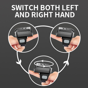 EY-026C Eyoyo Finger Ring Wearable 1D Bluetooth Barcode Scanner Wireless