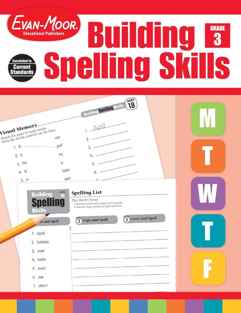 1759857732 71gFtW6z7eL. SL1500 Evan-Moor Building Spelling Skills, Grade 3 - Homeschooling & Classroom Resource Workbook, Reproducible Worksheets, Teaching Edition, Spelling Strategies, Reading and Writing Skills Edu Expertise Hub Skills