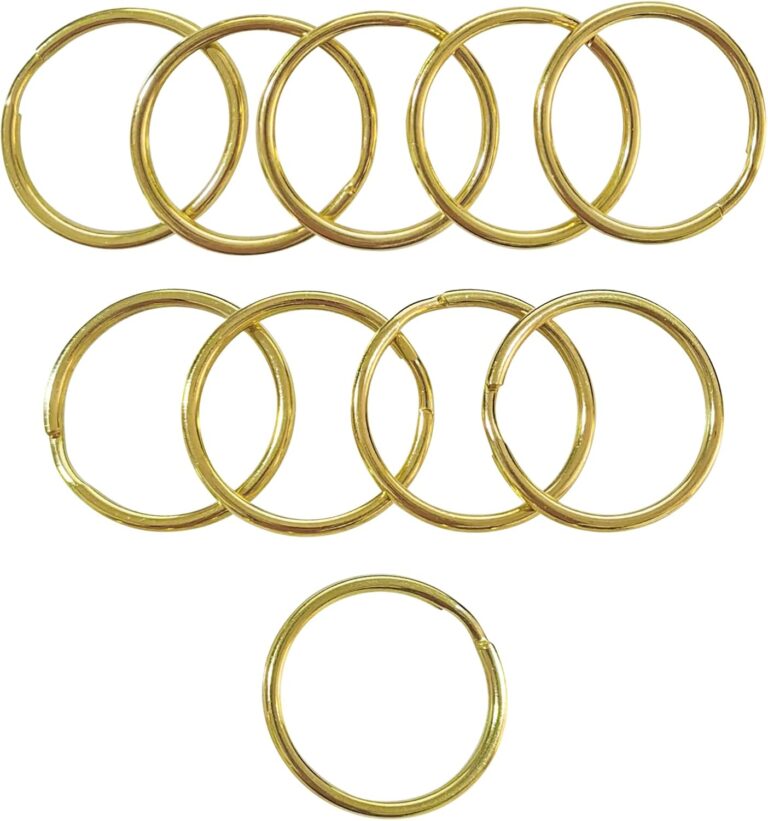 1760939972 715MbwMlxCL. AC SL1500 Solid Brass Key Rings, 20mm Gold O Shaped Brass Key Rings Set of 10, Men's and Women's Keychains DIY Hardware, Bulk Split Key Rings for Keychains and Keychain Crafts (20mm/0.78-inch) Edu Expertise Hub Hardware & DIY