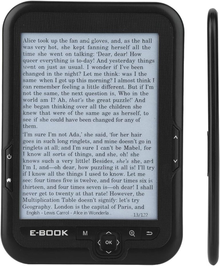 1761012144 71LUy666MKL. AC SL1500 6'' Portable E-Paper with 800x600 Resolution+Audio Player, E-Reader E-Book Reader with Electronic Ink Screen Available in 29 Languages with A Pair of Headphone and Leather Case, 16/8/4GB(Black 8G) Edu Expertise Hub Tablets & E-Readers