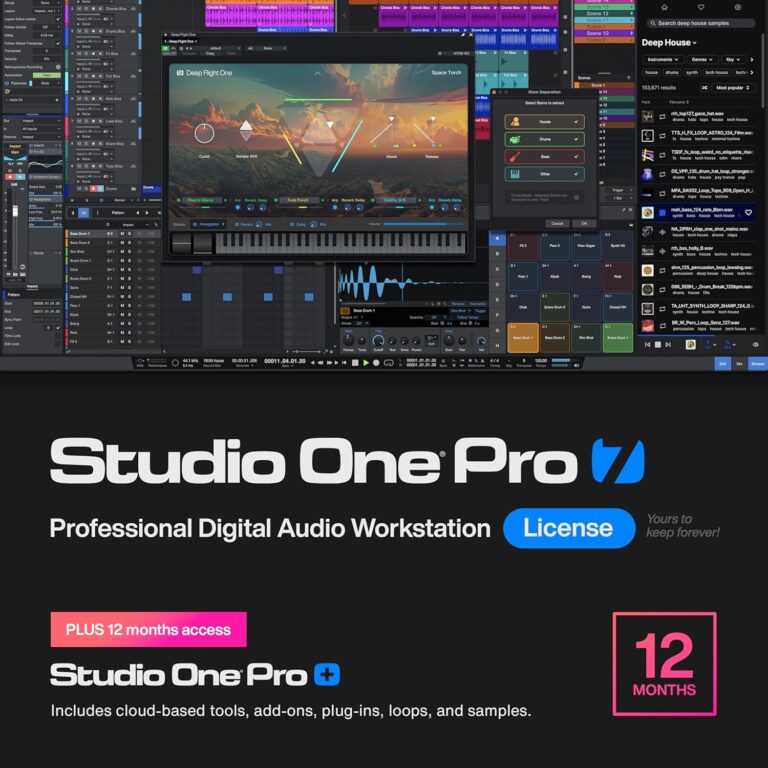 Studio One Pro 7 Perpetual License & 12 Months Studio One Pro+ Access Key — Music Production Recording DAW Software with Extra Access to 100GB Cloud Storage, Plug-Ins, Mix Effects, Loops & Samples 1761877819 81fmTL056CL. AC SL1500 Studio One Pro 7 Perpetual License & 12 Months Studio One Pro+ Access Key — Music Production Recording DAW Software with Extra Access to 100GB Cloud Storage, Plug-Ins, Mix Effects, Loops & Samples Edu Expertise Hub Software