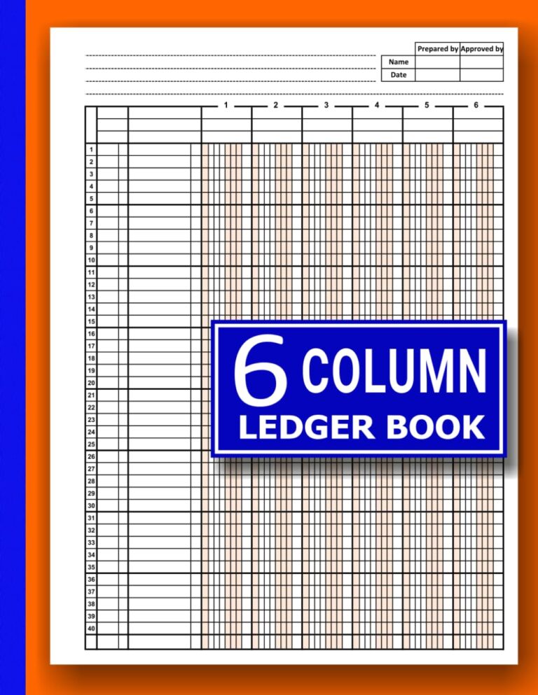 6 Column Ledger Book: Easy-to-Use Accounting Ledger for Bookkeeping & Small Business | Log Book for Income and Expense Tracking | 120 Pages 1761950314 717csV695oL. SL1293 6 Column Ledger Book: Easy-to-Use Accounting Ledger for Bookkeeping & Small Business | Log Book for Income and Expense Tracking | 120 Pages Edu Expertise Hub Accounting