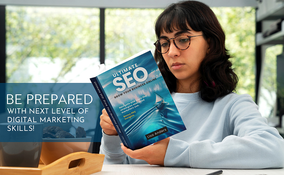 young business owner reading book