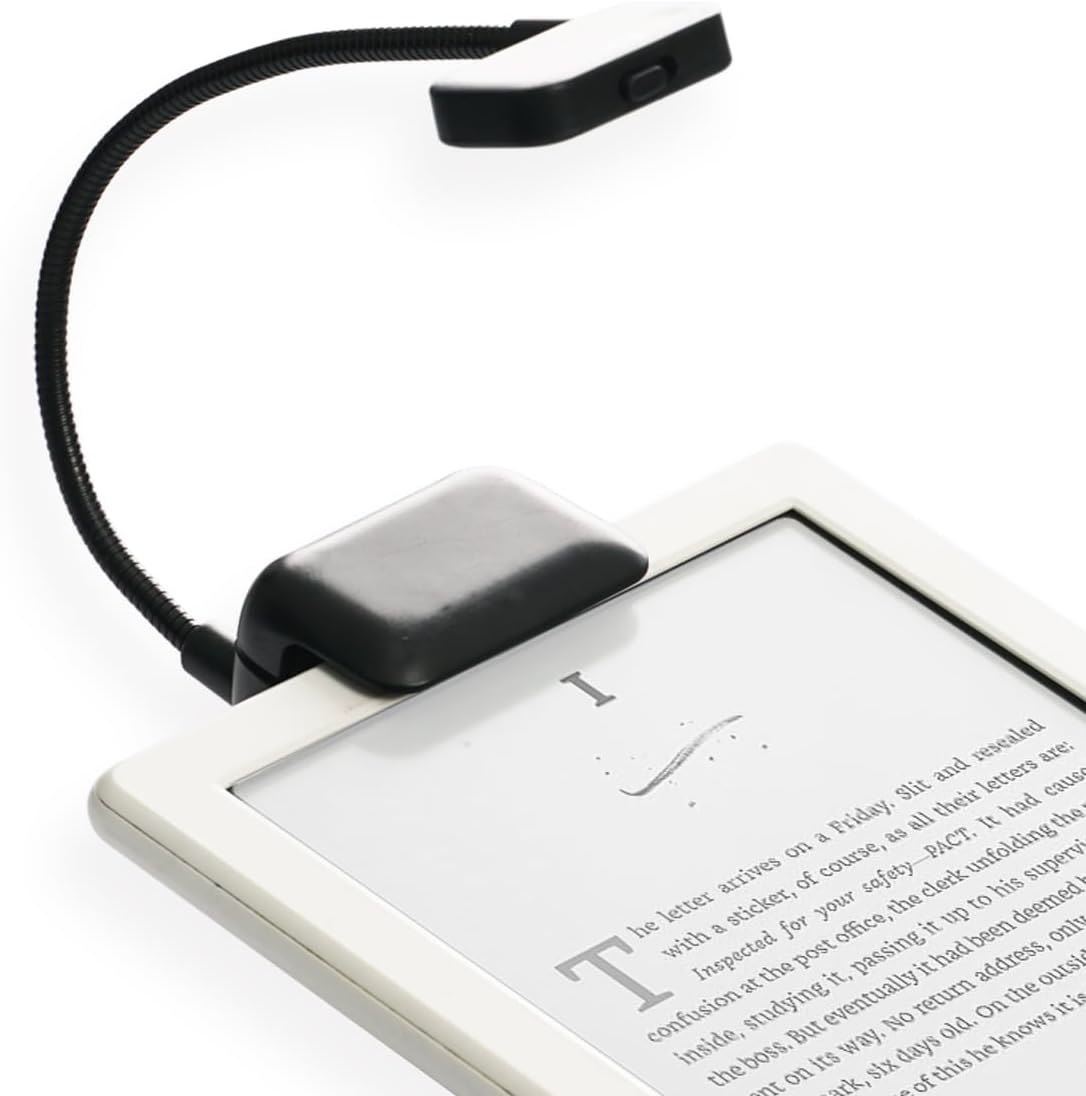 516tQRNK+WL. AC SL1500 TFY Clip-on LED Reading Light with 2 Levels of Lumen Intensity for Kindle, Other e-Readers, Tablets, Books Plus Bonus Hand Strap Holder for 6 inch Kindle e-Readers (Black) Edu Expertise Hub Tablets & E-Readers
