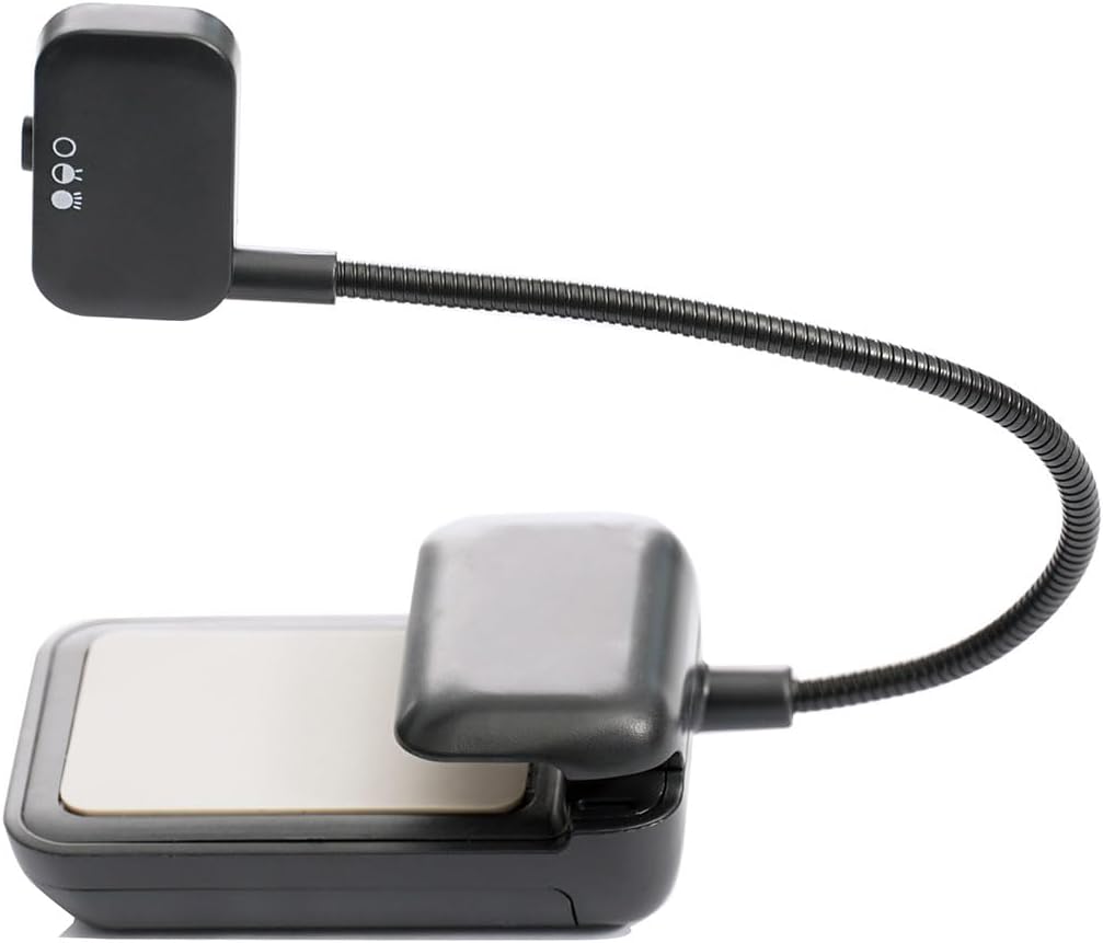 51jRgasAY5L. AC SL1500 TFY Clip-on LED Reading Light with 2 Levels of Lumen Intensity for Kindle, Other e-Readers, Tablets, Books Plus Bonus Hand Strap Holder for 6 inch Kindle e-Readers (Black) Edu Expertise Hub Tablets & E-Readers