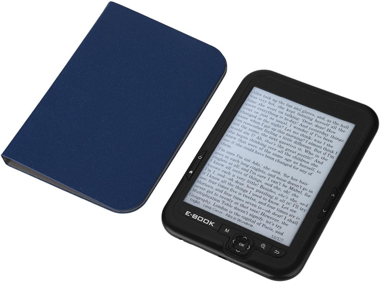 6'' Portable E-Paper with 800x600 Resolution+Audio Player, E-Reader E-Book Reader with Electronic Ink Screen Available in 29 Languages with A Pair of Headphone and Leather Case, 16/8/4GB(Black 8G) Edu Expertise Hub Tablets & E-Readers