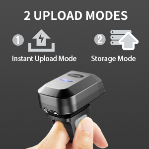 EY-026C Eyoyo Finger Ring Wearable 1D Bluetooth Barcode Scanner Wireless