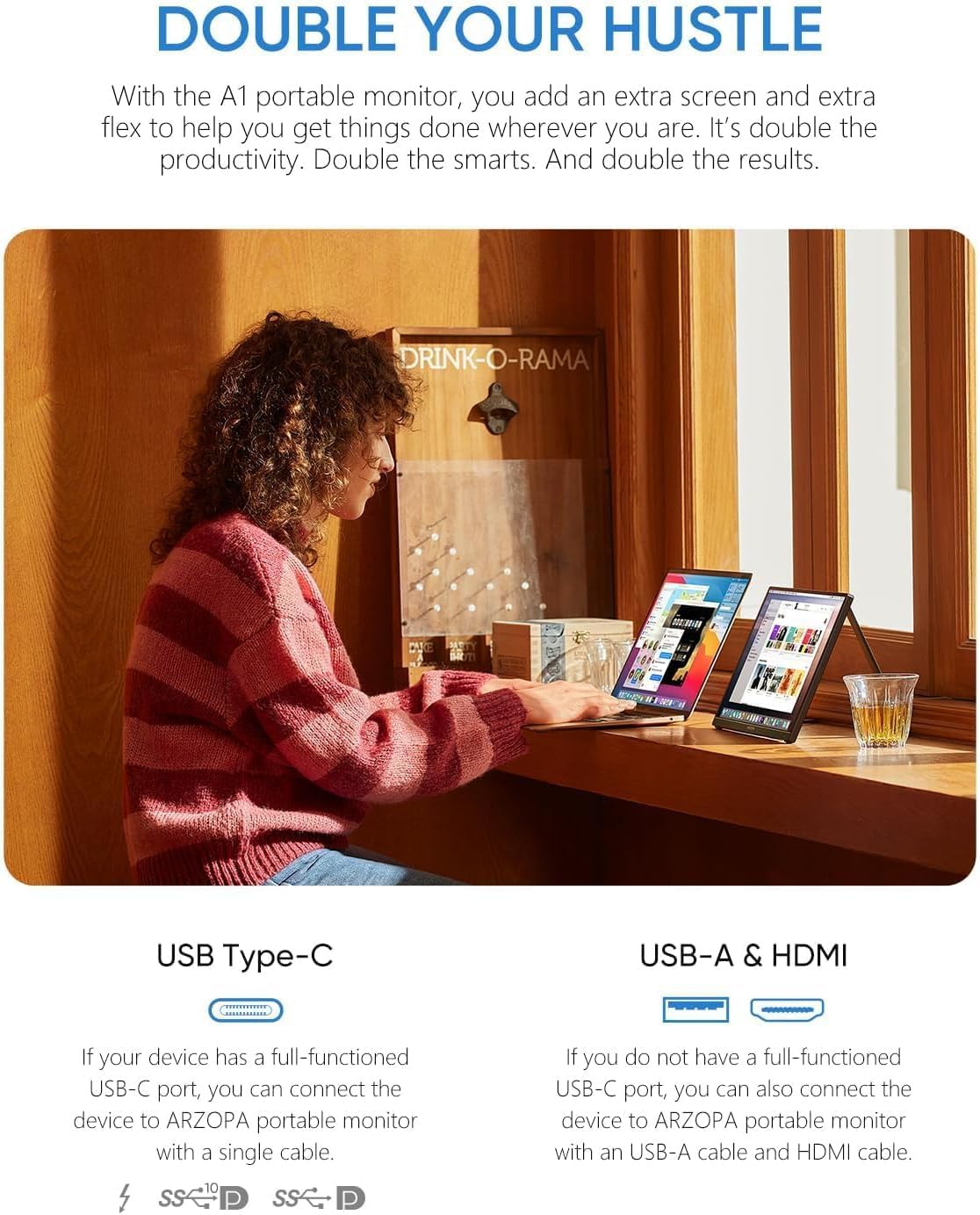 71BSOjbFrWL. AC SL1383 ARZOPA Portable Monitor 15.6'' FHD 1080P - Ultra-Slim Portable Laptop Monitor with Kickstand - IPS Display for PC, MAC, Phone, Xbox, PS5 - USB C & HDMI Connectivity - A1 Edu Expertise Hub Mobile phones