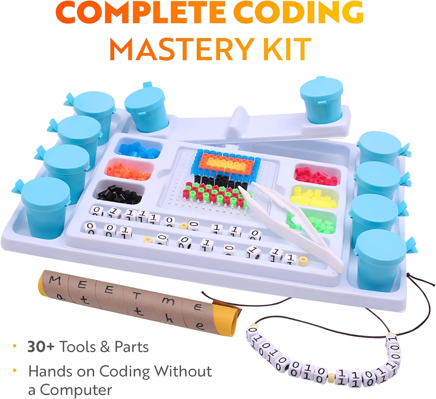 71Bwq220XJL. AC SL1500 Playz My First Coding & Computer Science Kit - Learn About Binary Codes, Encryption, Algorithms & Pixelation Through Fun Puzzling Activities Without Using a Computer for Boys, Girls, Teenagers, Kids Edu Expertise Hub Computer science
