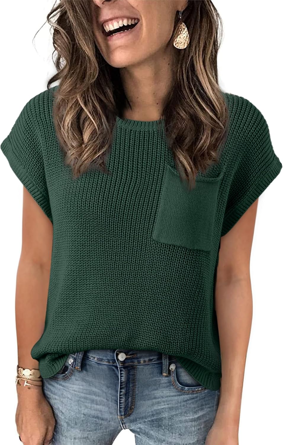 71HZGZdLdtL. AC SL1500 Dokotoo Women's Casual Short Sleeve Loose Tunic Tops Lightweight Knit Spring Pullover Sweater Blouses Edu Expertise Hub Women & Business