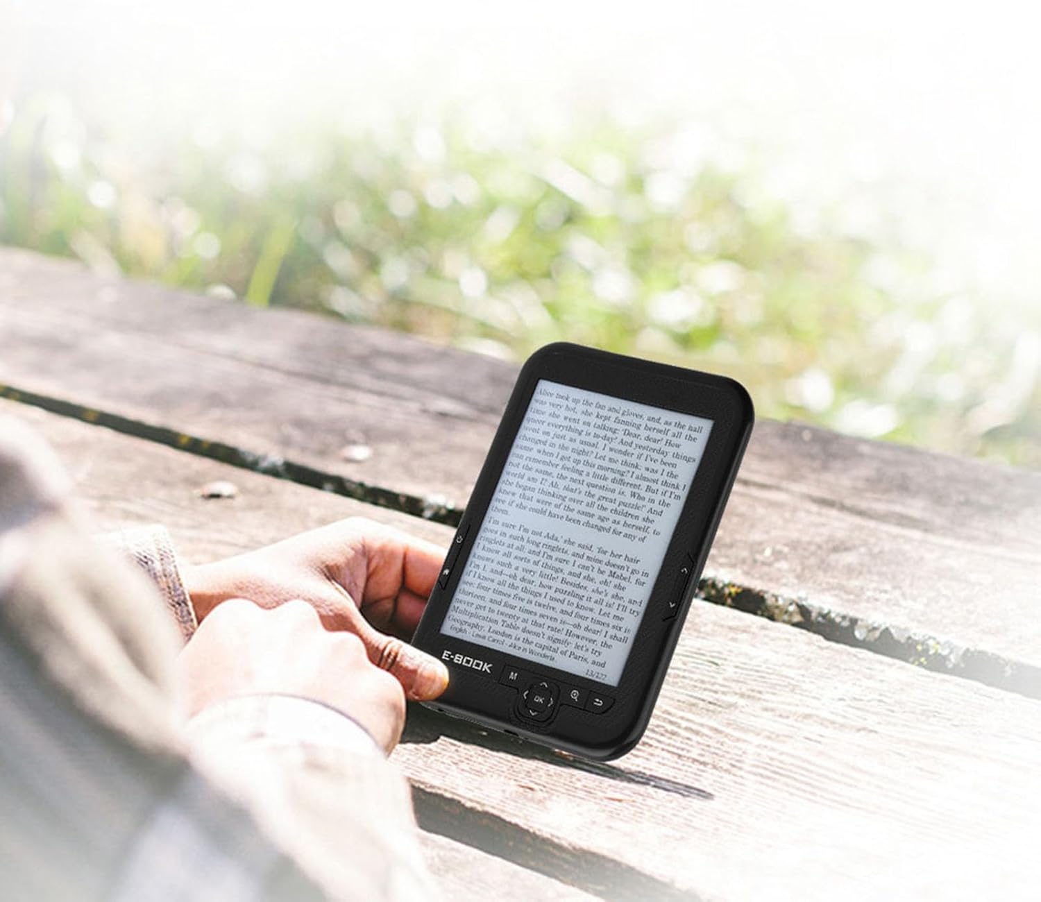 71Lm19HNoGL. AC SL1500 6'' Portable E-Paper with 800x600 Resolution+Audio Player, E-Reader E-Book Reader with Electronic Ink Screen Available in 29 Languages with A Pair of Headphone and Leather Case, 16/8/4GB(Black 8G) Edu Expertise Hub Tablets & E-Readers