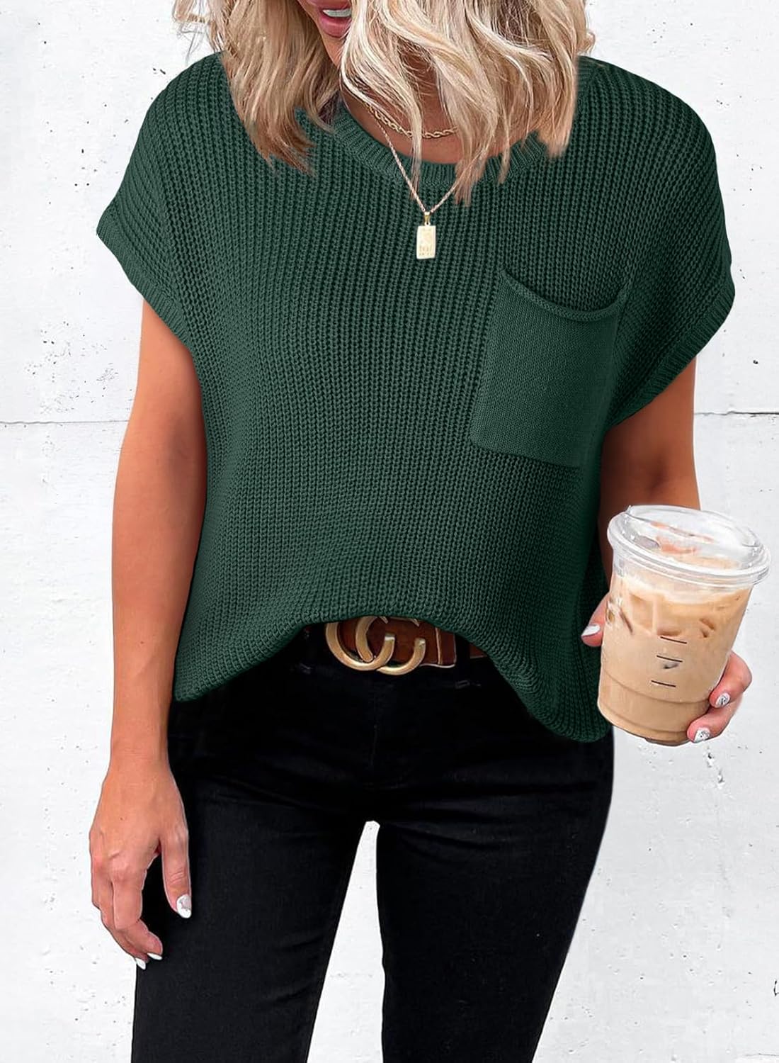 71QZgsJK5aL. AC SL1500 Dokotoo Women's Casual Short Sleeve Loose Tunic Tops Lightweight Knit Spring Pullover Sweater Blouses Edu Expertise Hub Women & Business
