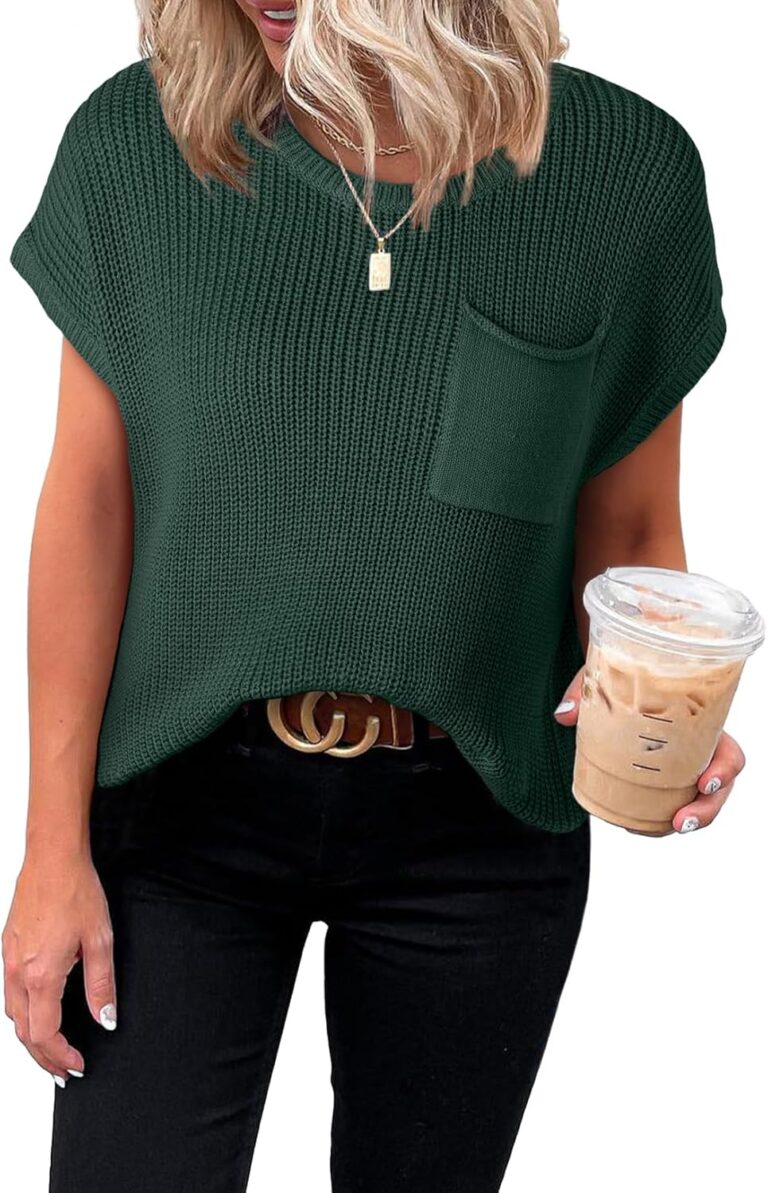 71XXpHh0nL. AC SL1500 Dokotoo Women's Casual Short Sleeve Loose Tunic Tops Lightweight Knit Spring Pullover Sweater Blouses Edu Expertise Hub Women & Business