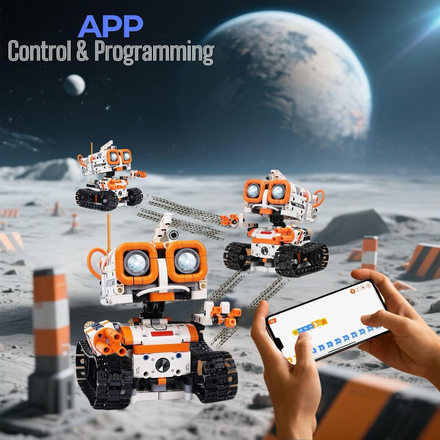 71wiN6J7frL. AC SL1500 STEM Robotics Kit for Kids Ages 8-12 8-14+, 5-in-1 Remote/APP Control Coding Robot, Educational Engineering Building Toys with Programming, Science Projects Great Gift for Boys & Teens Edu Expertise Hub Programming