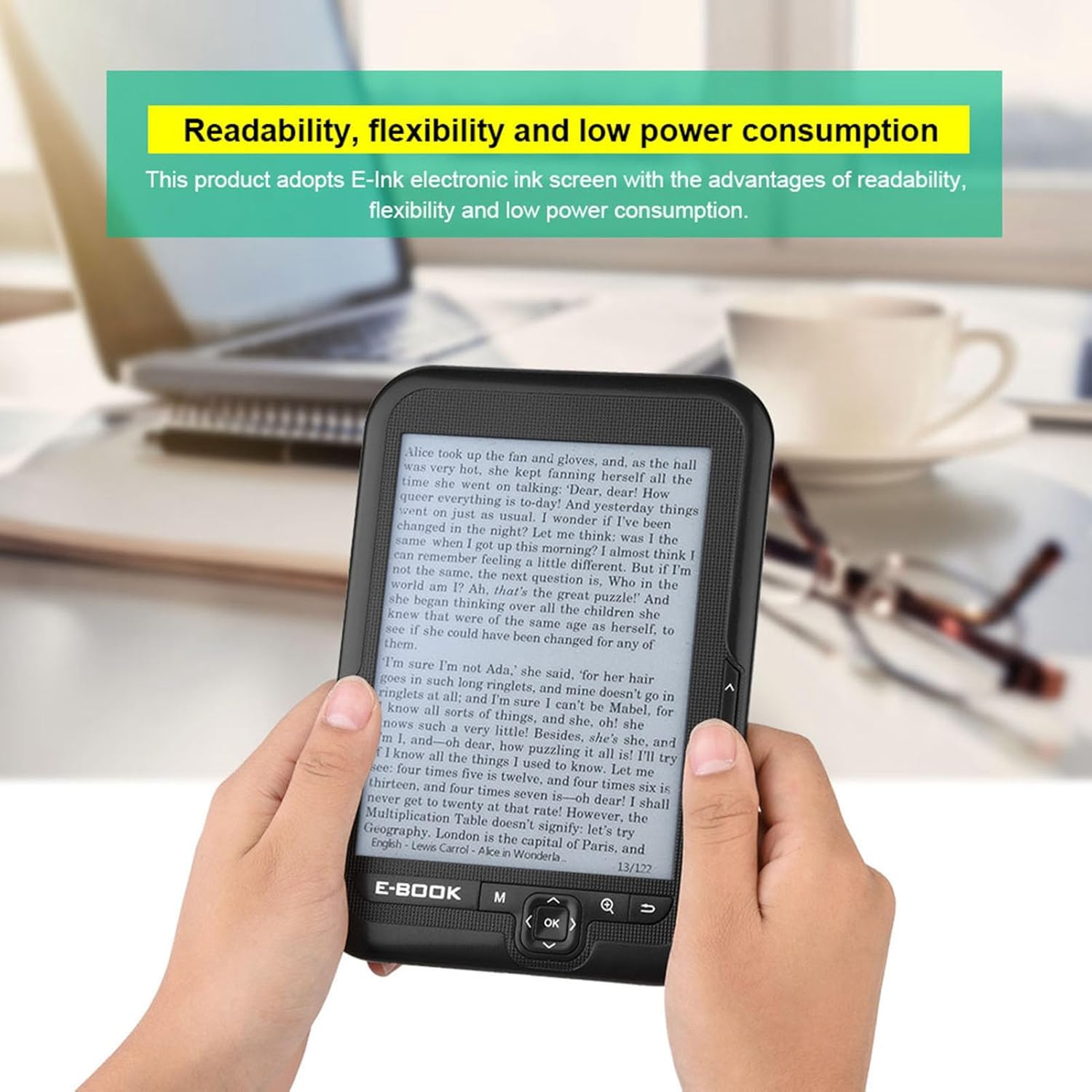 71z5KEW7MLL. AC SL1500 6'' Portable E-Paper with 800x600 Resolution+Audio Player, E-Reader E-Book Reader with Electronic Ink Screen Available in 29 Languages with A Pair of Headphone and Leather Case, 16/8/4GB(Black 8G) Edu Expertise Hub Tablets & E-Readers